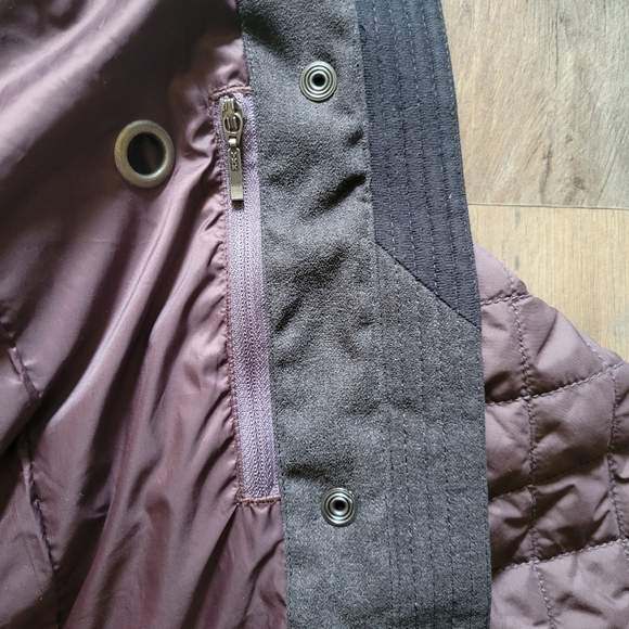 prAna Gray and Purple Quilted Sleeve Coat Size Medium - Picture 8 of 11